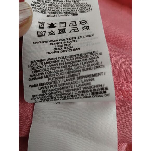 Hurley Womens Monroe High Slit Blouson Maxi Dress Pink Gold Large - Picture 9 of 9